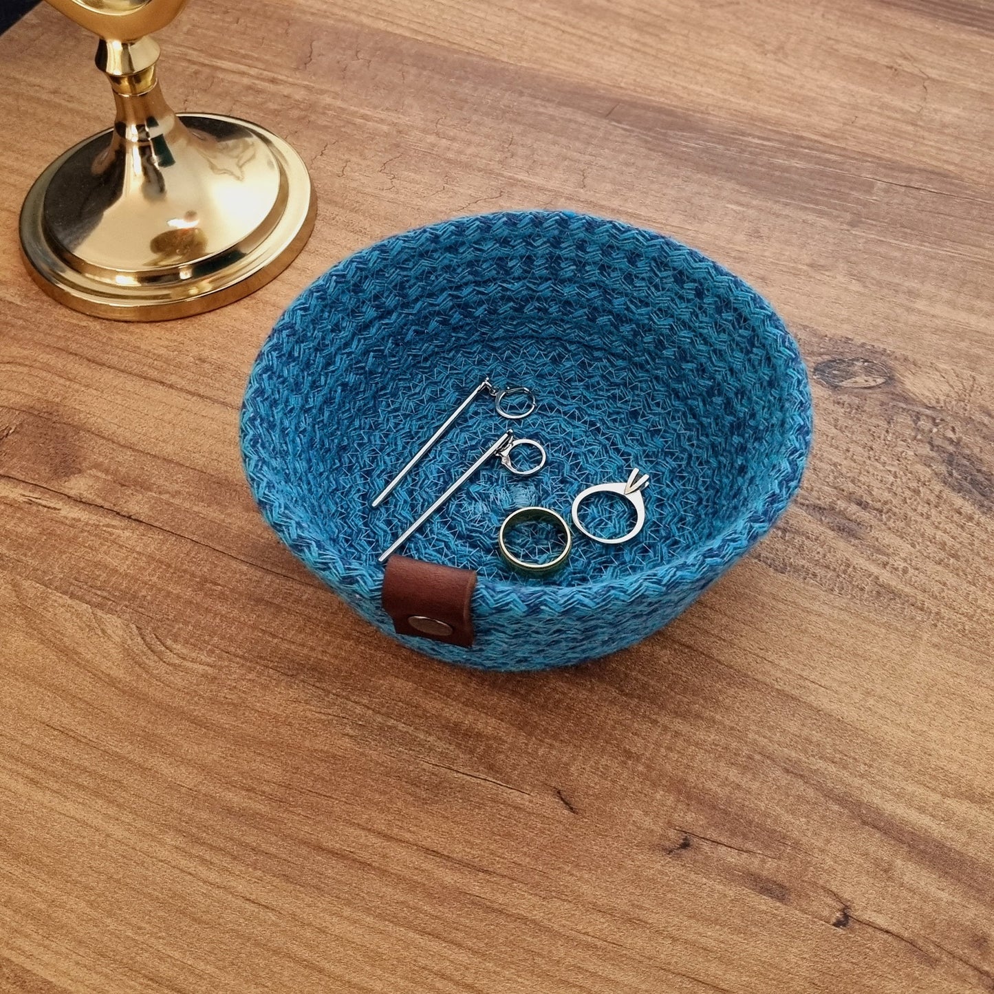 Handmade Cotton Rope Basket, Mini Loveline Basket ,Loveline Windowsill Bowl, Handmade Jewellery Basket